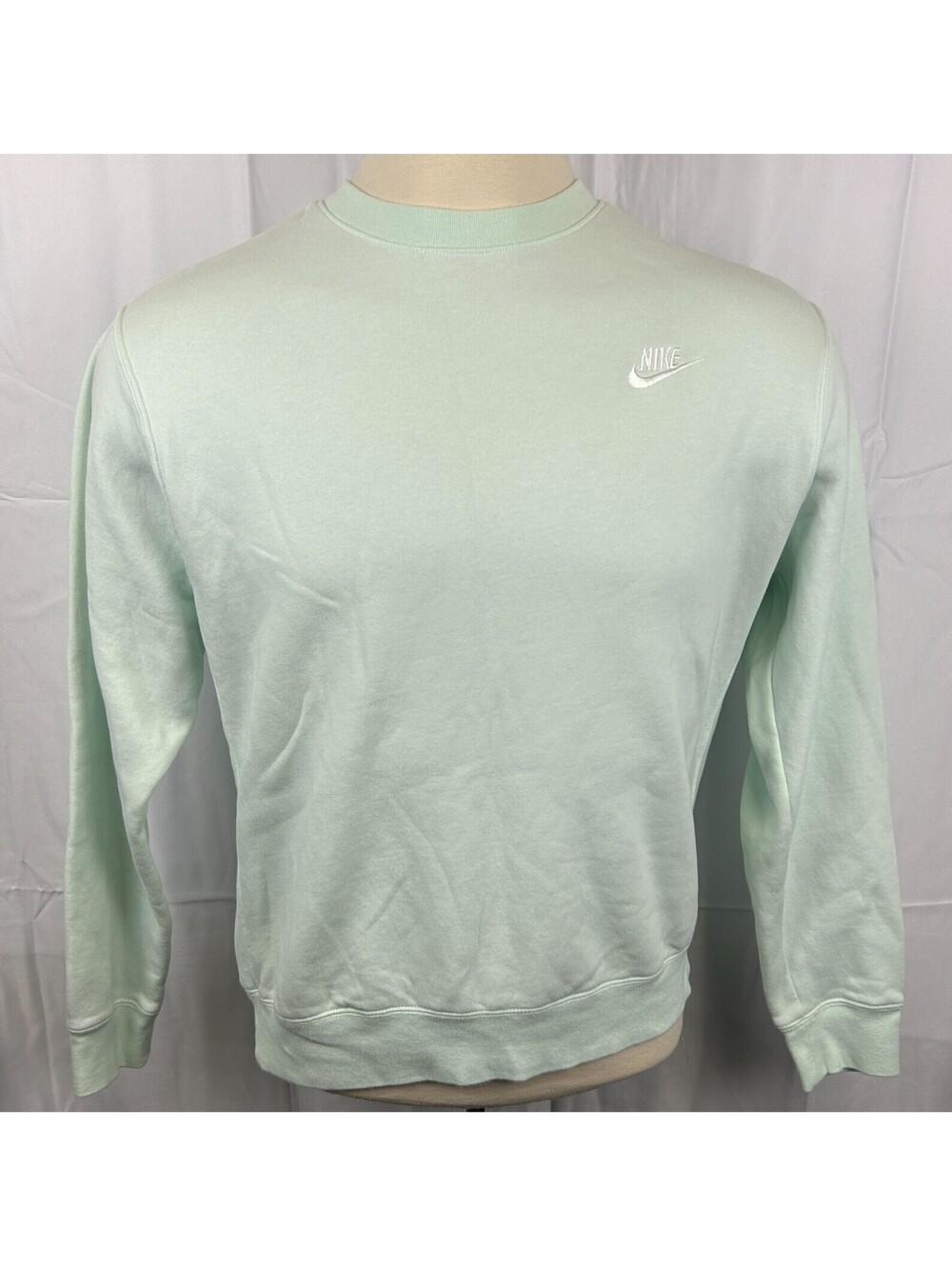 Nike Men's Medium Mint Green Spell Out Logo Crewneck Sweatshirt BV2662-394 - Picture 1 of 7